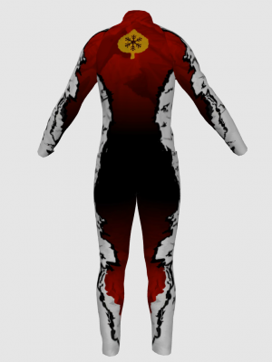 Podiumwear Nordic Child's Two-Piece Race Suit (Nordic Skiing) Back View