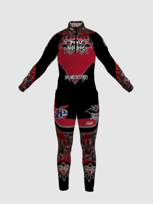 Podiumwear Nordic Child's Two-Piece Race Suit (Nordic Skiing) Front View