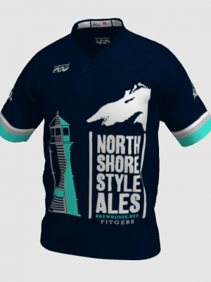 Podiumwear Men's V-Neck Tee (Running) Front View