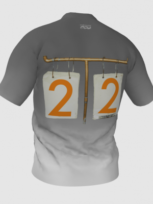 Podiumwear Men's V-Neck Tee (Running) Back View