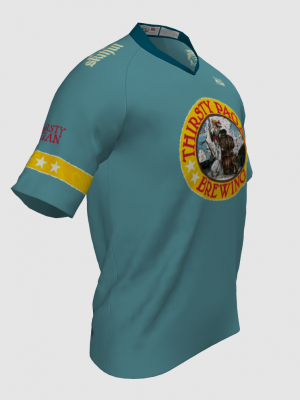 Podiumwear Men's V-Neck Tee (Running) Side View