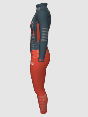 Podiumwear Women's Silver Two-Piece Race Suit