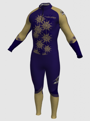 Podiumwear Unisex Silver Two-Piece Race Suit