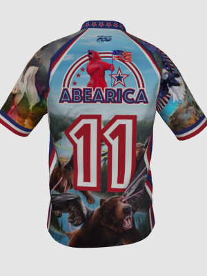 Podiumwear Men's V-Neck Tee (Running) Back View