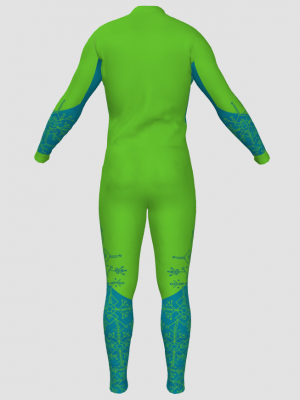Podiumwear Unisex Silver Two-Piece Race Suit