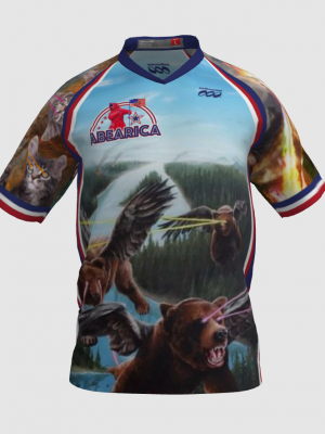 Podiumwear Men's V-Neck Tee (Running) Front View