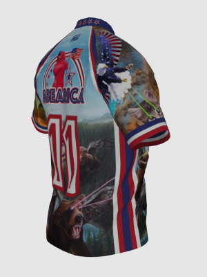 Podiumwear Men's V-Neck Tee (Running) Side View