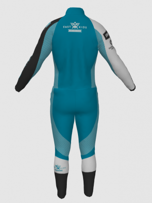 Podiumwear Nordic Child's Two-Piece Race Suit (Nordic Skiing) Back View