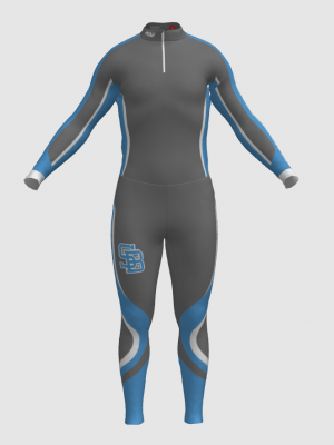 Podiumwear Unisex Silver Two-Piece Race Suit