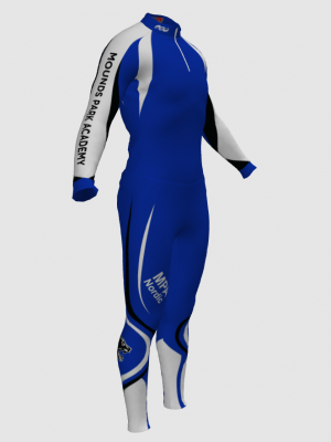 Podiumwear Unisex Silver Two-Piece Race Suit