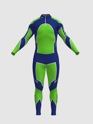 Podiumwear Unisex Silver Two-Piece Race Suit