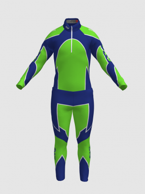 Podiumwear Nordic Child's Two-Piece Race Suit (Nordic Skiing) Front View