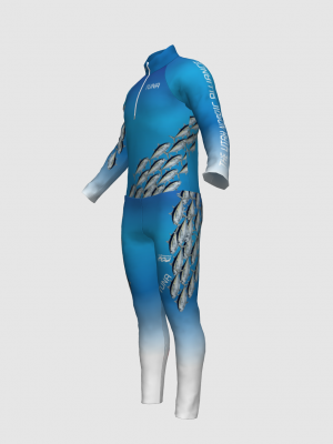 Podiumwear Nordic Child's Two-Piece Race Suit (Nordic Skiing) Side View