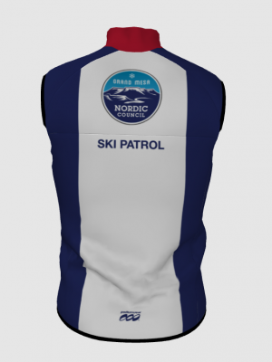 Podiumwear Silver Vest Unisex (Nordic Skiing) Back View