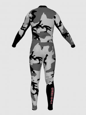 Podiumwear Unisex Silver Two-Piece Race Suit