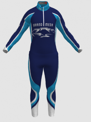Podiumwear Nordic Child's Two-Piece Race Suit (Nordic Skiing) Front View