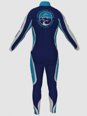 Podiumwear Nordic Child's Two-Piece Race Suit (Nordic Skiing) Back View