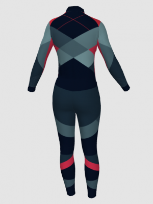 Podiumwear Women's Silver Two-Piece Race Suit