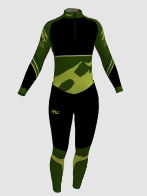 Podiumwear Women's Silver Two-Piece Race Suit