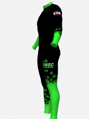 Podiumwear Nordic Child's Two-Piece Race Suit (Nordic Skiing) Side View