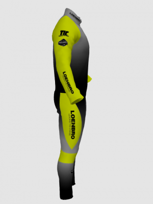 Podiumwear Nordic Child's Two-Piece Race Suit (Nordic Skiing) Side View