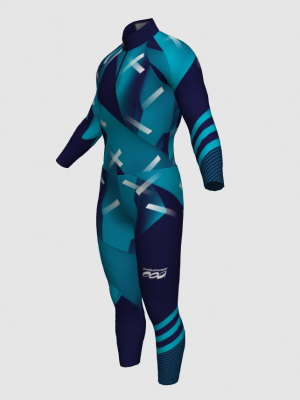 Podiumwear Nordic Child's Two-Piece Race Suit (Nordic Skiing) Side View