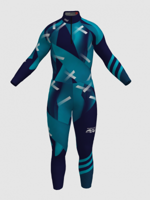 Podiumwear Nordic Child's Two-Piece Race Suit (Nordic Skiing) Front View