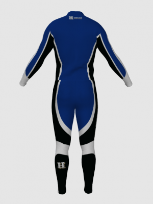Podiumwear Unisex Silver Two-Piece Race Suit