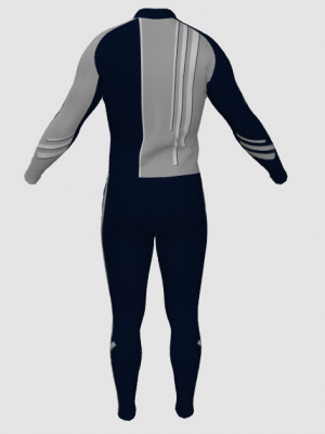 Podiumwear Unisex Silver Two-Piece Race Suit