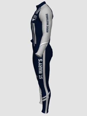 Podiumwear Unisex Silver Two-Piece Race Suit