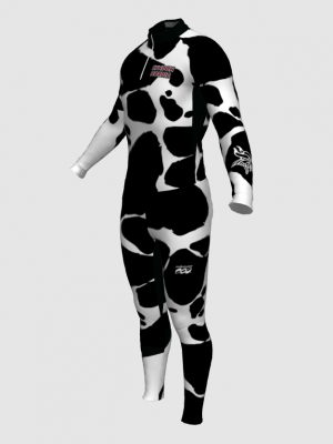 Podiumwear Unisex Silver Two-Piece Race Suit