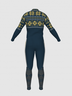 Podiumwear Unisex Silver Two-Piece Race Suit