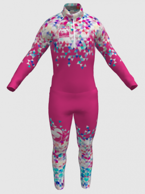 Podiumwear Nordic Child's Two-Piece Race Suit (Nordic Skiing) Front View