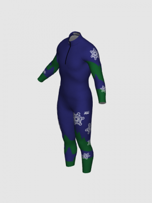 Podiumwear Nordic Child's Two-Piece Race Suit (Nordic Skiing) Side View