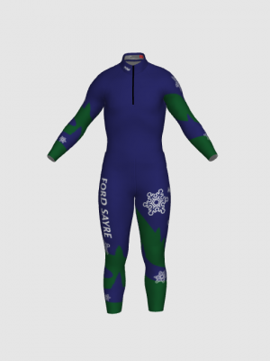 Podiumwear Nordic Child's Two-Piece Race Suit (Nordic Skiing) Front View