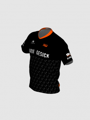 Podiumwear Men's Silver Short Sleeve MTB Jersey - New Fabric 2025!