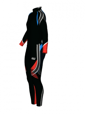 Podiumwear Women's Silver Two-Piece Race Suit