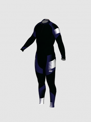 Podiumwear Unisex Silver Two-Piece Race Suit