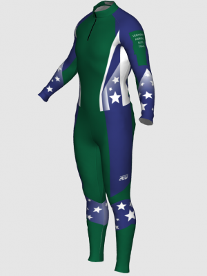 Podiumwear Unisex Silver Two-Piece Race Suit
