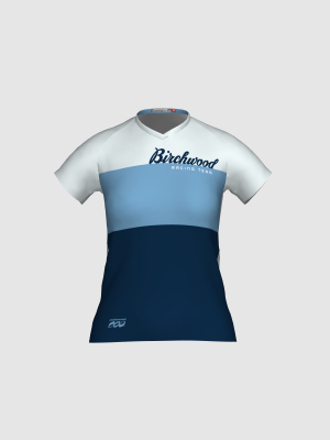 Podiumwear Women's Silver Short Sleeve MTB Jersey - NEW FABRIC 2025!