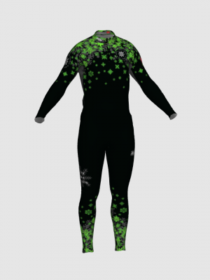 Podiumwear Unisex Silver Two-Piece Race Suit