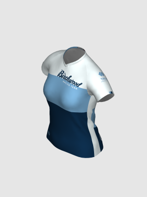 Podiumwear Women's Silver Short Sleeve MTB Jersey - NEW FABRIC 2025!