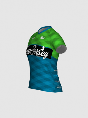 Podiumwear Women's Silver Short Sleeve MTB Jersey - NEW FABRIC 2025!
