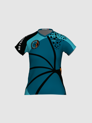 Podiumwear Women's Silver Short Sleeve MTB Jersey - NEW FABRIC 2025!
