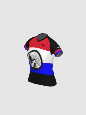 Podiumwear Women's Silver Short Sleeve MTB Jersey - NEW FABRIC 2025!