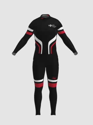Podiumwear Unisex Silver Two-Piece Race Suit