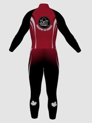Podiumwear Nordic Child's Two-Piece Race Suit (Nordic Skiing) Back View