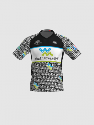 Podiumwear Men's Silver Short Sleeve MTB Jersey - New Fabric 2025!