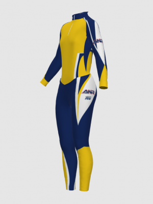 Podiumwear Women's Silver Two-Piece Race Suit