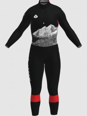 Podiumwear Nordic Child's Two-Piece Race Suit (Nordic Skiing) Front View